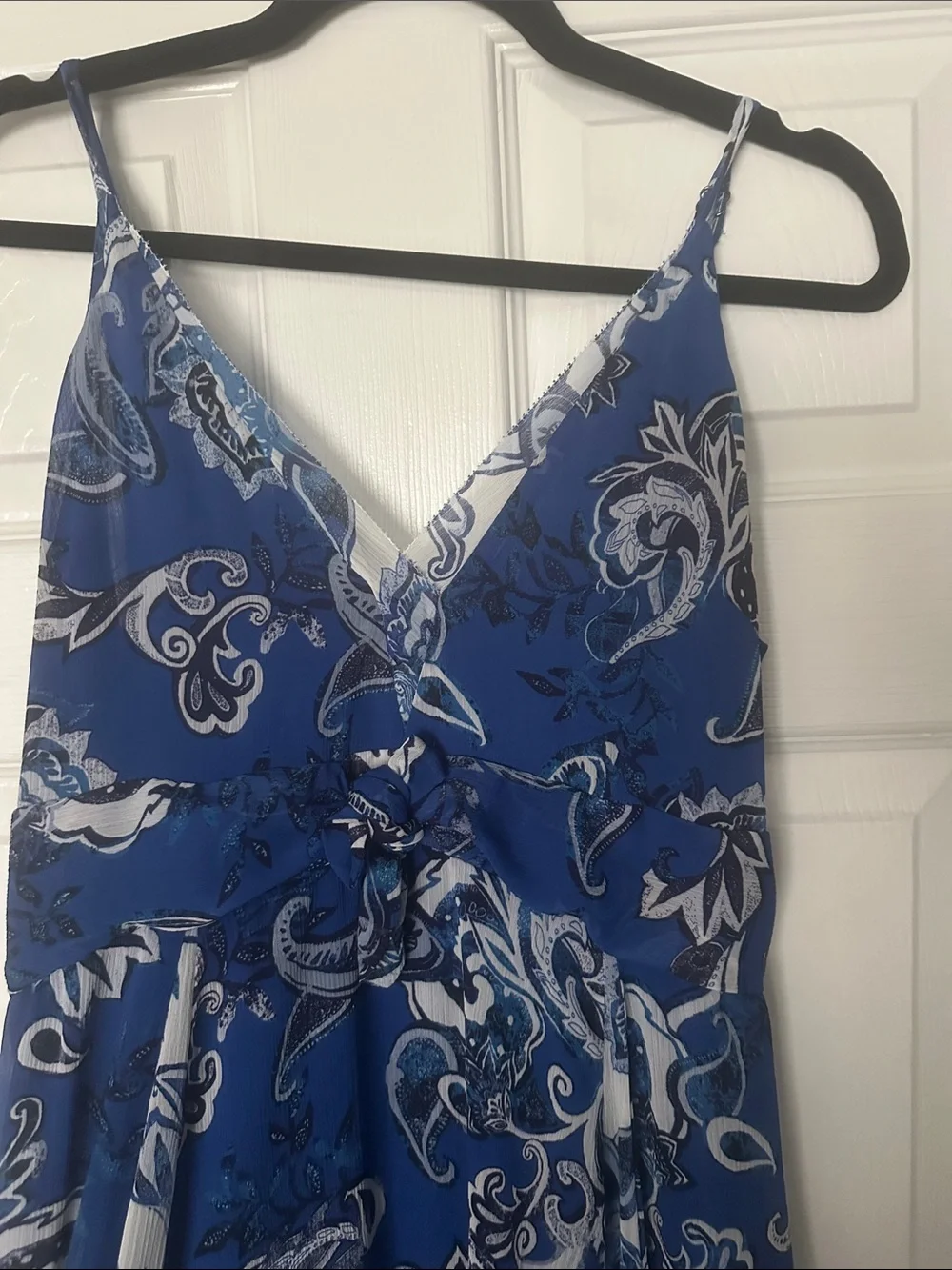 NWT WHBM Blue Floral Maxi Dress - Picture 3 of 10